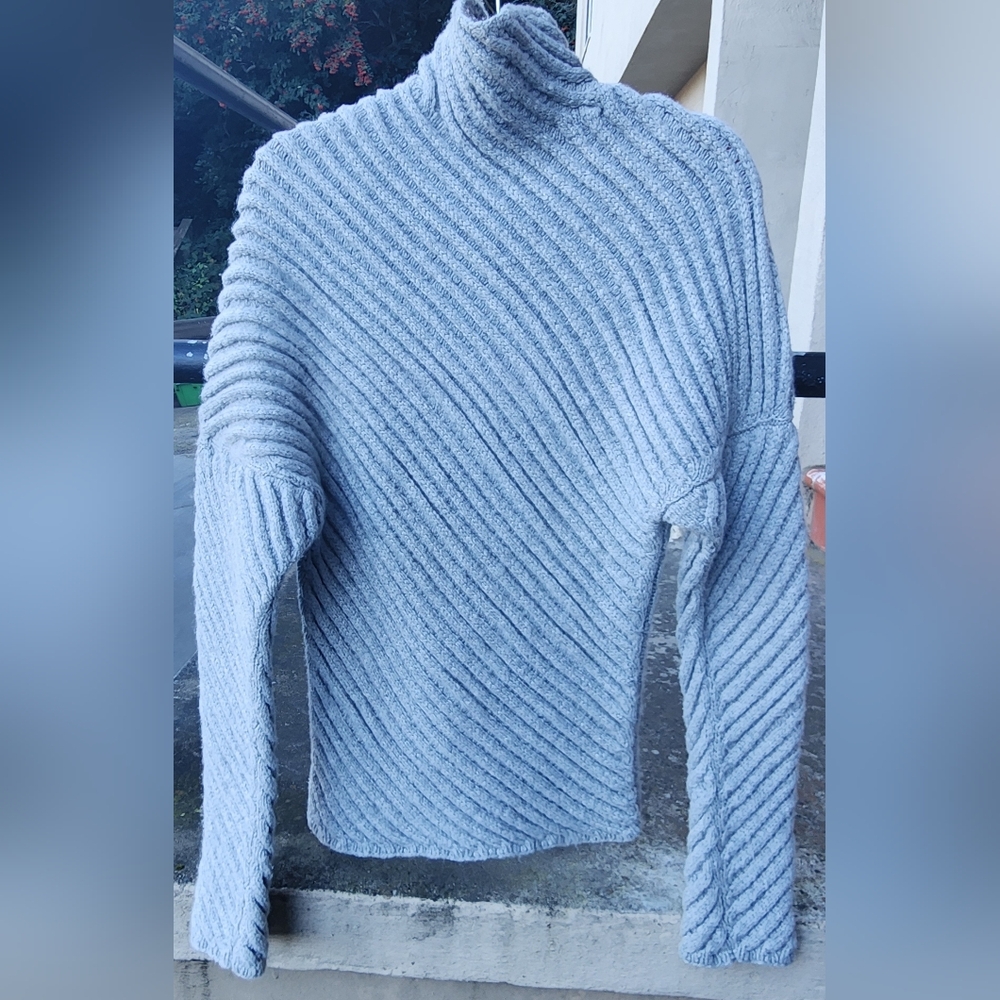 Calvin Klein Light Gray Turtleneck Sweater